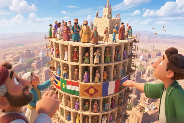 Atividades Bíblicas: A Torre de Babel em Desenhos para Colorir