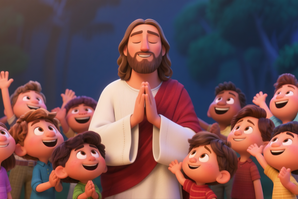 Desenhos Bíblicos de Jesus com as Crianças para Escola Dominical