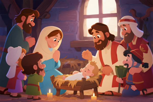 Desenhos Bíblicos do Natal do Menino Jesus para Crianças