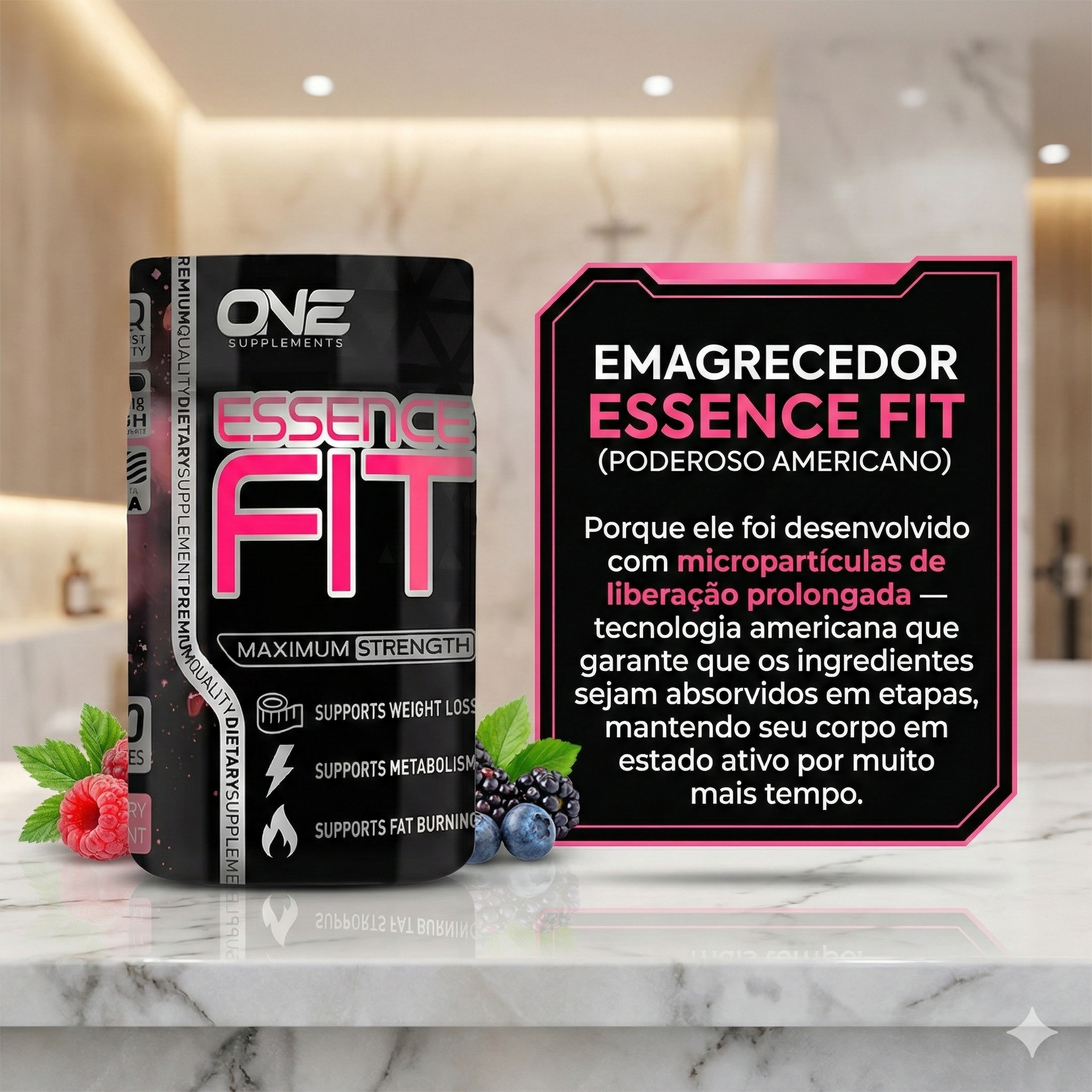EMAGRECEDOR ESSENCE FIT(PODEROSO AMERICANO) 30 CÁPSULAS - PRAZO ESTENDIDO + 3 DIAS UTEIS NA ENTREGA