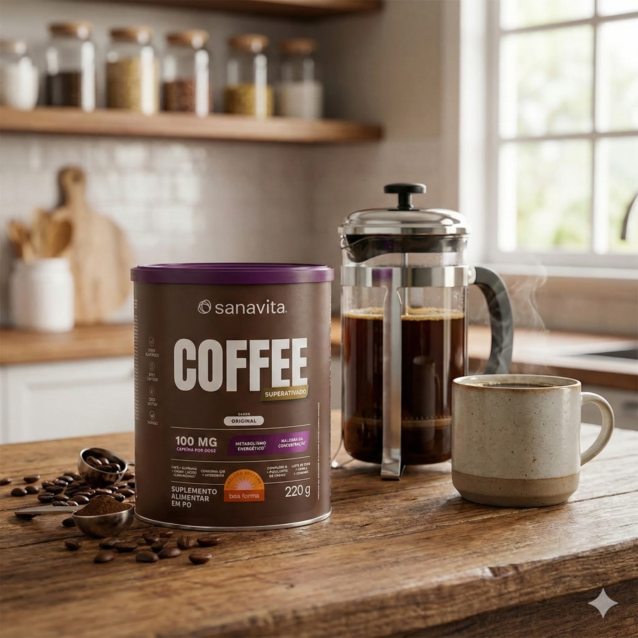 SUPLEMENTO COFFEE SANAVITA SUPERATIVADO 220G